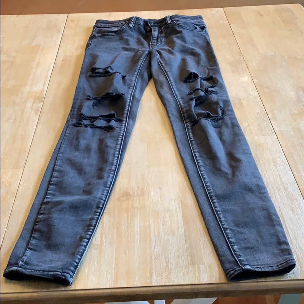 Super stretch high rise skinny jean